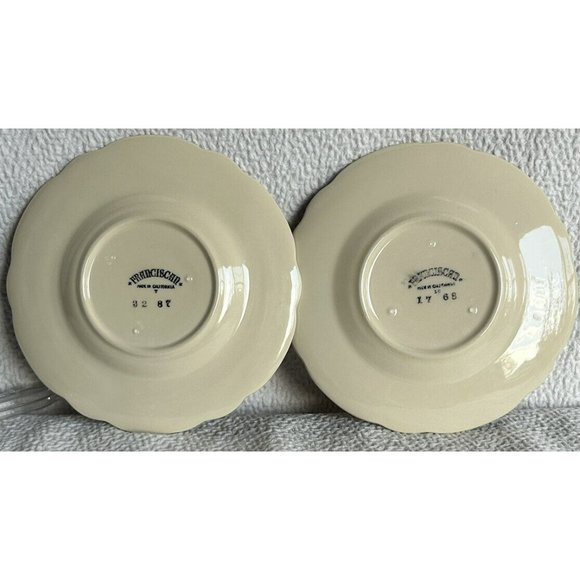 Vintage Franciscan Desert Rose Half Moon 2 Bread/dessert Plates 1949-1953 Unused - Picture 3 of 12